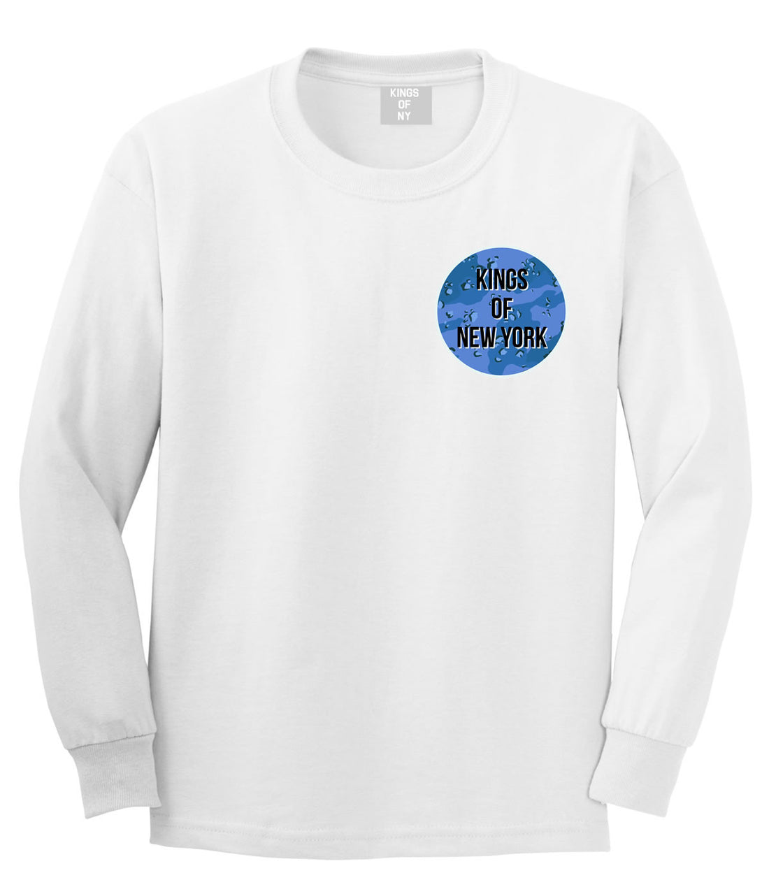  Army Chest Logo Armed Force Long Sleeve T-Shirt in White by Kings Of NY