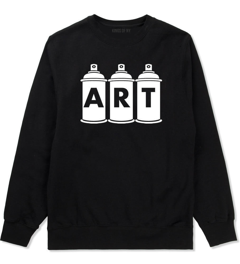 Art graf graffiti spray can paint artist Crewneck Sweatshirt in Black By Kings Of NY