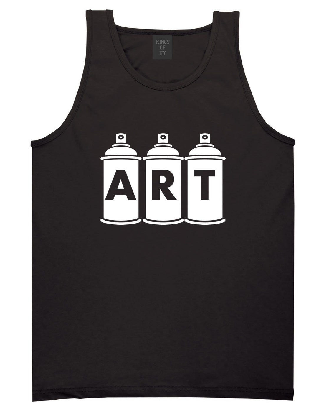 Art graf graffiti spray can paint artist Tank Top in Black By Kings Of NY