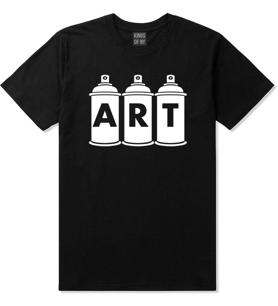 Art graf graffiti spray can paint artist T-Shirt in Black By Kings Of NY
