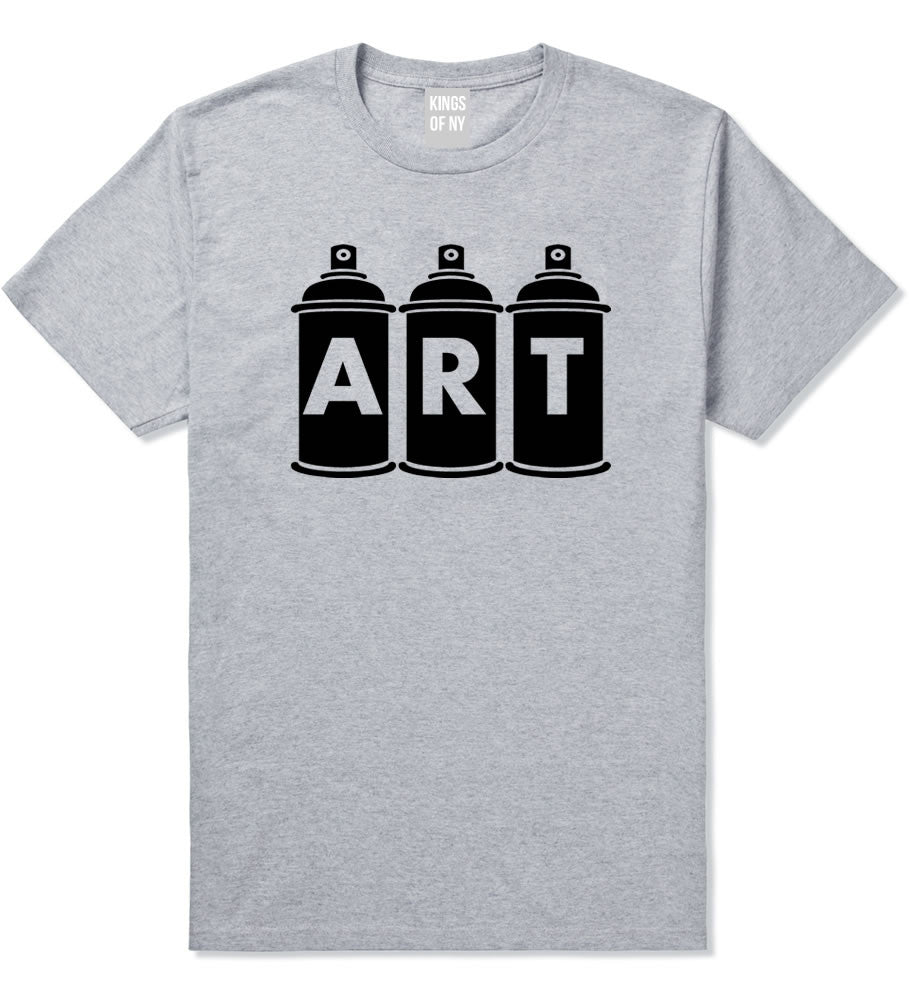 Art graf graffiti spray can paint artist T-Shirt in Grey By Kings Of NY