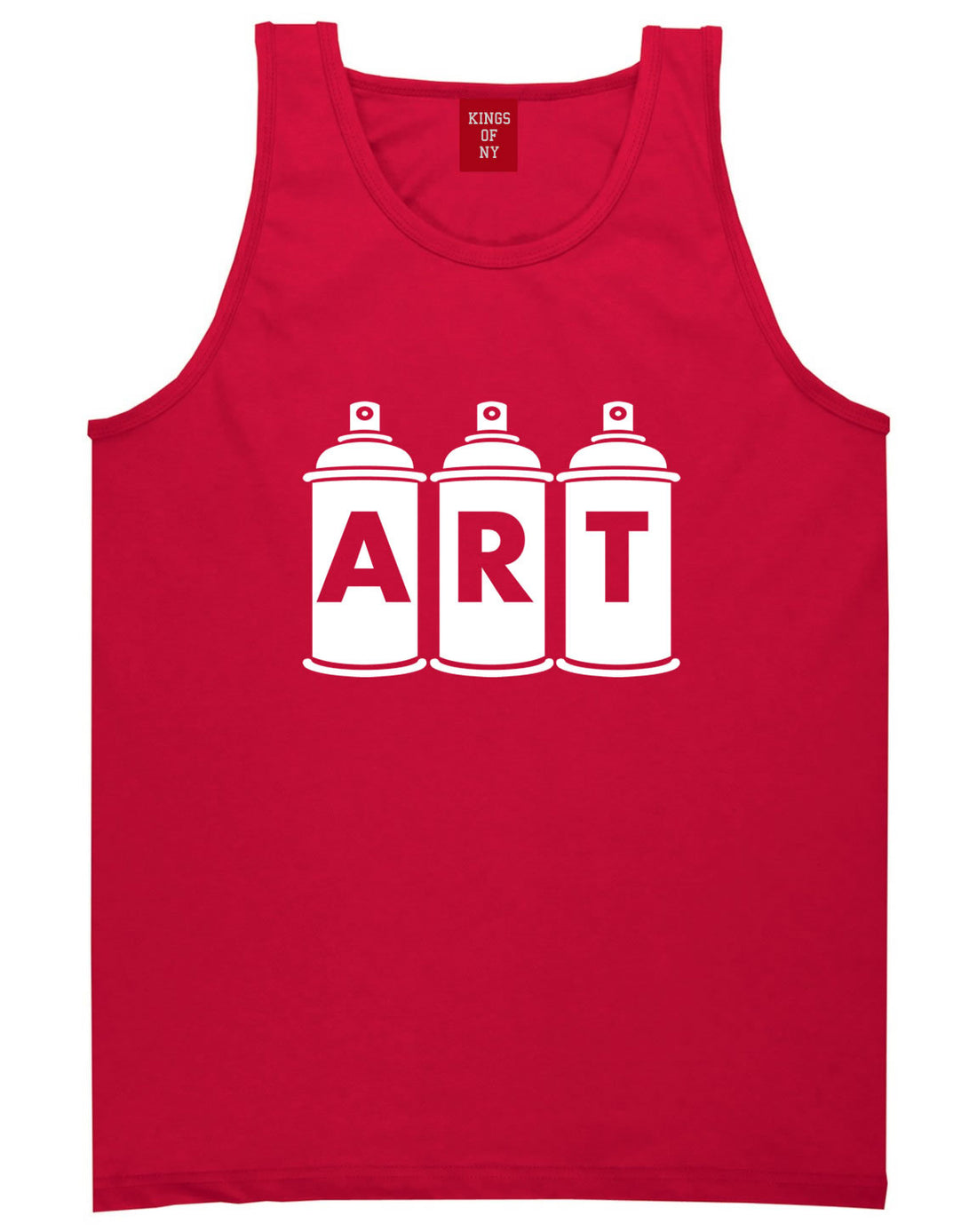 Art graf graffiti spray can paint artist Tank Top in Red By Kings Of NY