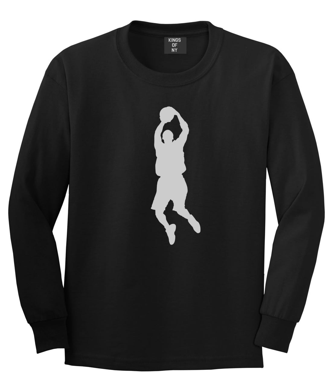 Basketball Shooter Long Sleeve T-Shirt by Kings Of NY