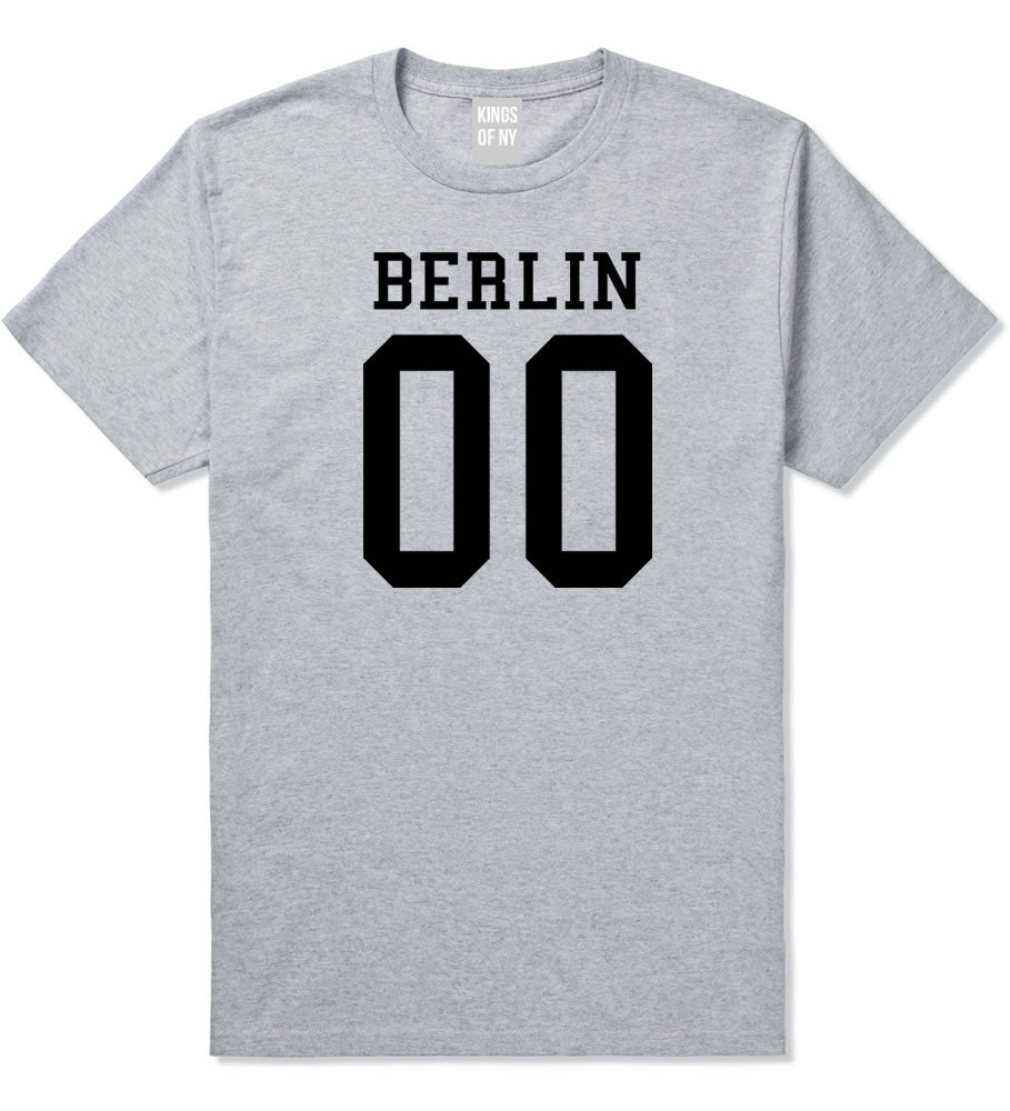 Berlin Team Jersey Germany Country T-Shirt in Grey By Kings Of NY