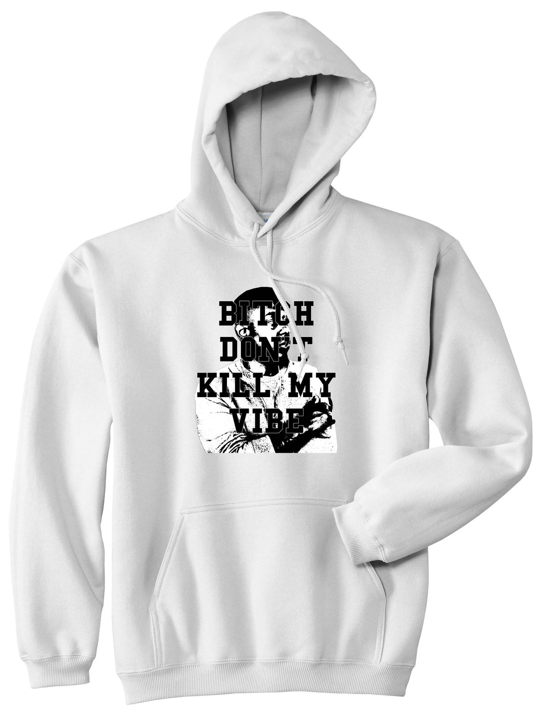 Bitch Dont Kill My Vibe Kendrick Boys Kids Pullover Hoodie Hoody in White by Kings Of NY