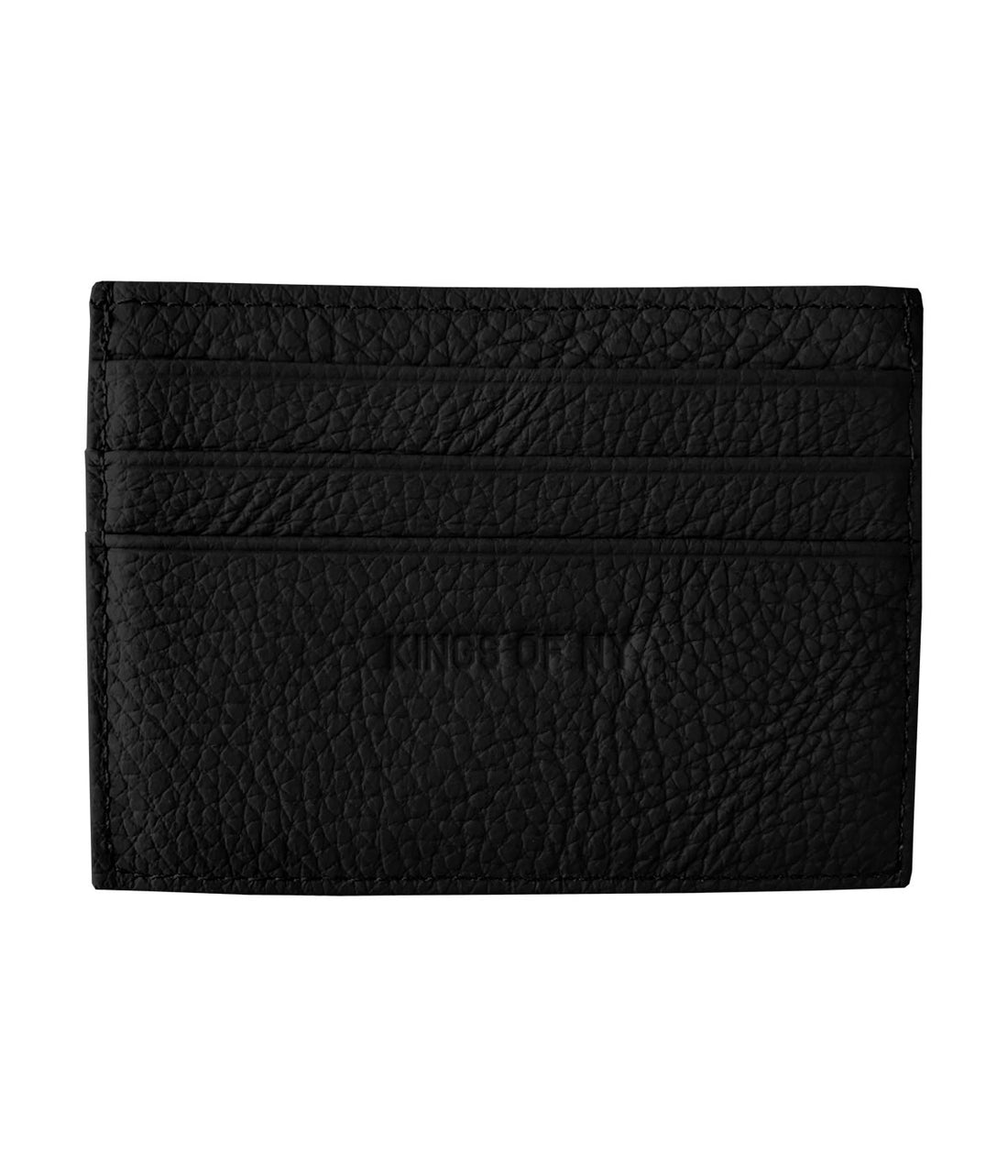 Kings Of NY Pebble Leather Card Holder Wallet Black