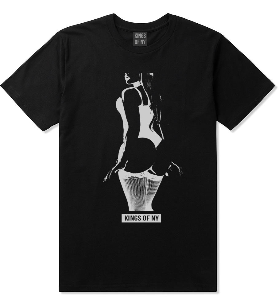 Stripper Booty Twerk T-Shirt in Black By Kings Of NY