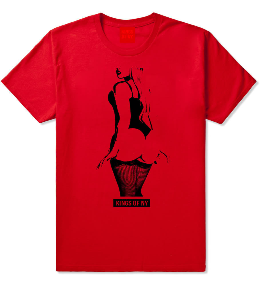 Stripper Booty Twerk T-Shirt in Red By Kings Of NY