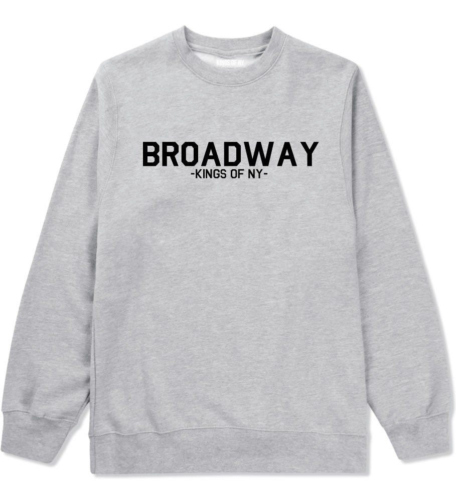 Broadway NYC New York Crewneck Sweatshirt in Grey