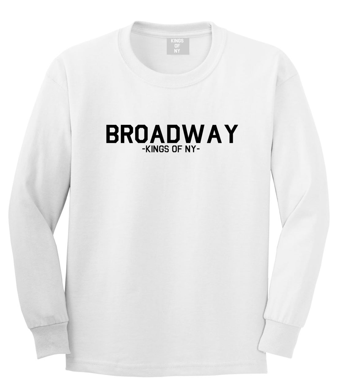 Broadway NYC New York Long Sleeve T-Shirt in White