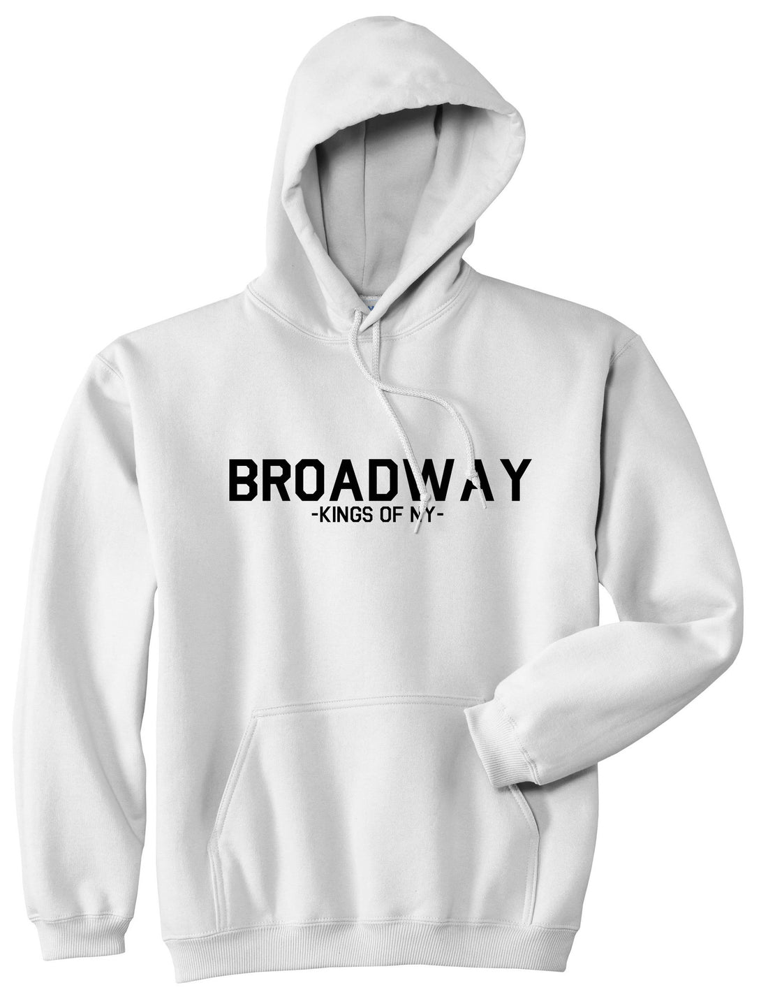 Broadway NYC New York Pullover Hoodie Hoody in White