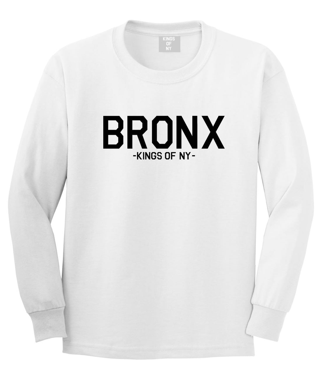BRONX Boro Borough New York Long Sleeve T-Shirt in White