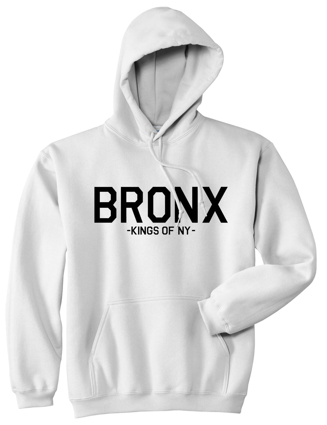 BRONX Boro Borough New York Pullover Hoodie Hoody in White