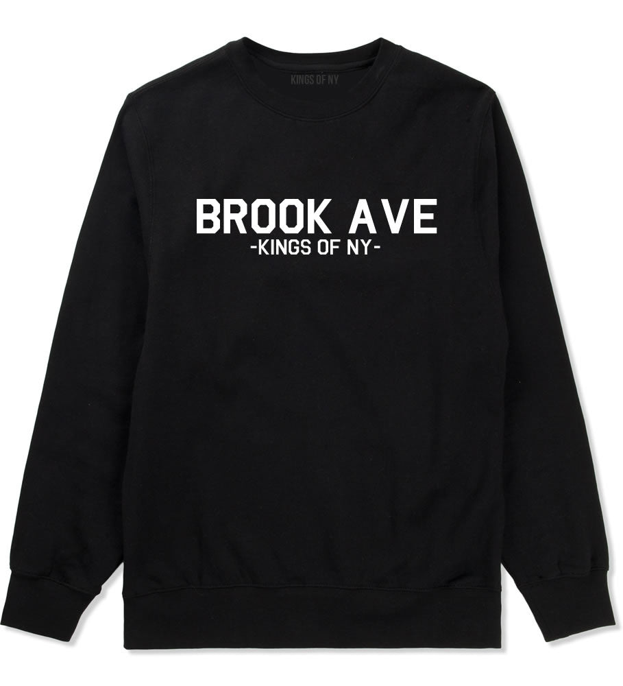 Brook Ave South Bronx New York Crewneck Sweatshirt in Black