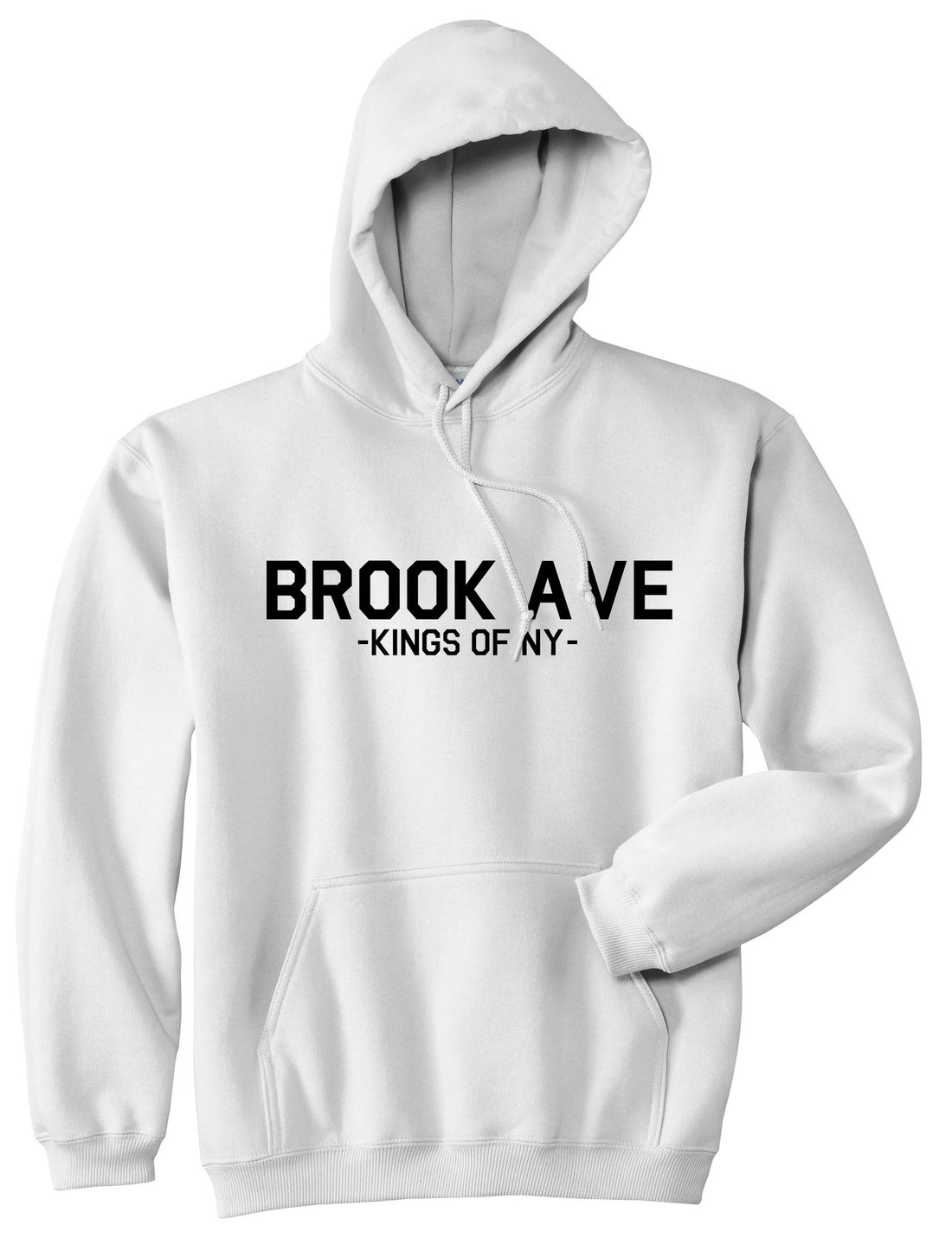 Brook Ave South Bronx New York Pullover Hoodie Hoody in White