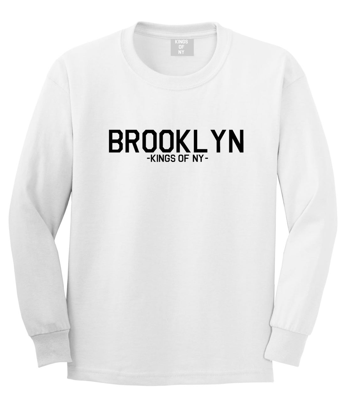 Brooklyn Boro Borough New York Long Sleeve T-Shirt in White