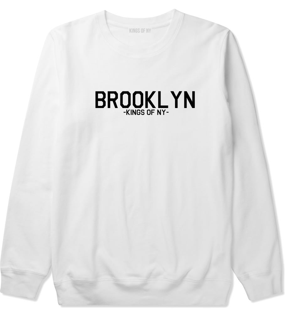 Brooklyn Boro Borough New York Crewneck Sweatshirt in White