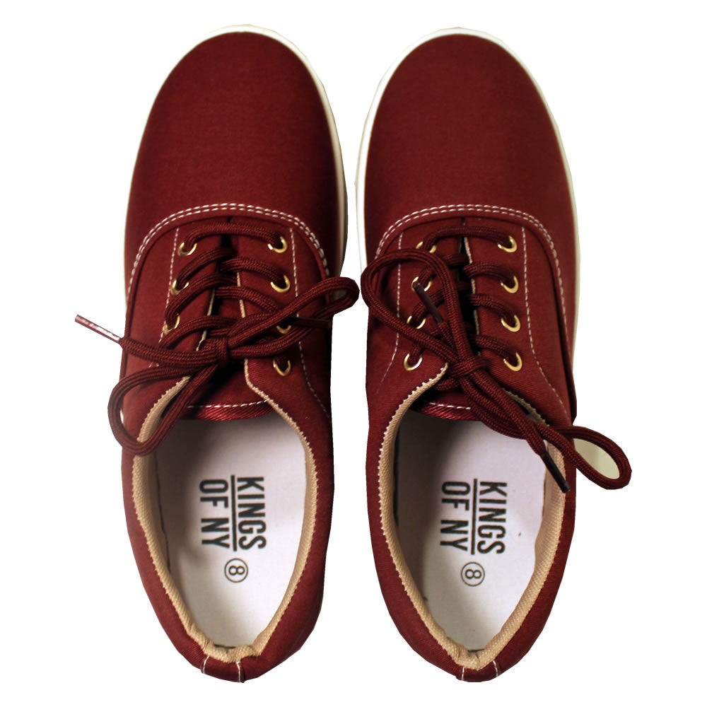 The Classic Canvas Casual Skate Burgundy Sneakers