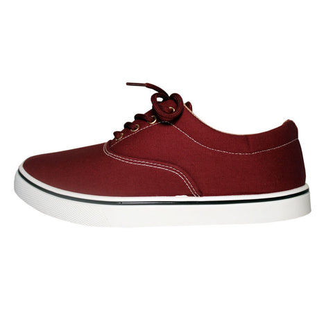 The Classic Canvas Casual Skate Burgundy Sneakers