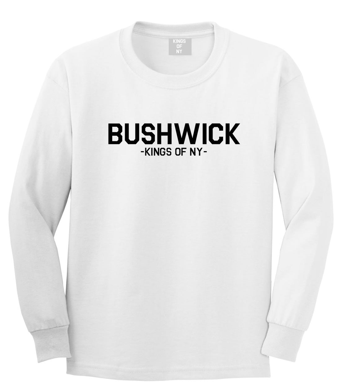 Bushwick Brooklyn New York Long Sleeve T-Shirt in White