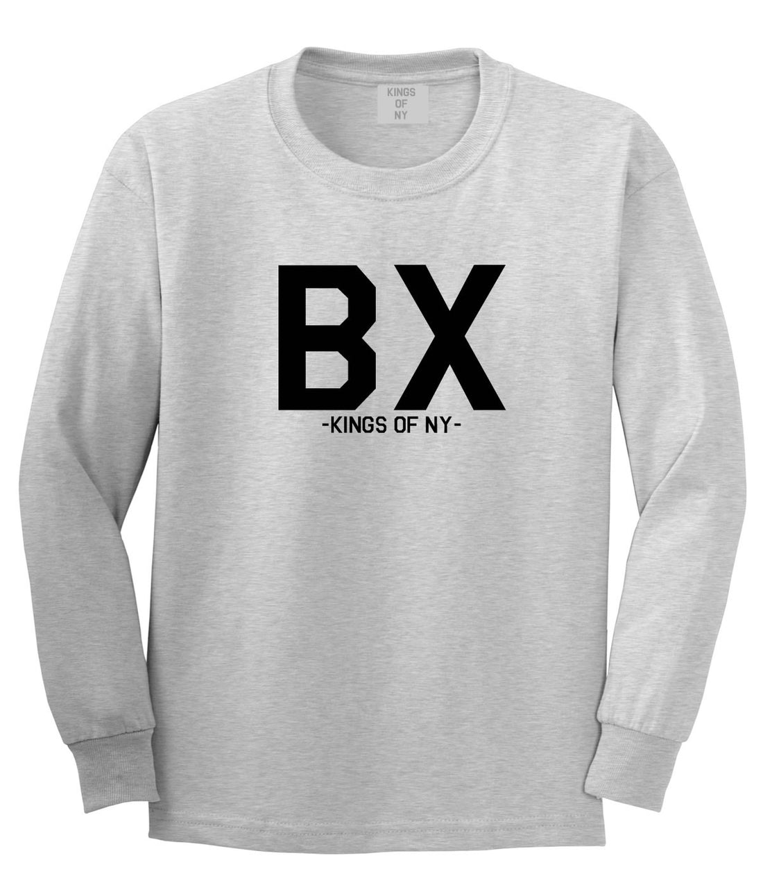 BX Bronx New York Long Sleeve T-Shirt in Grey