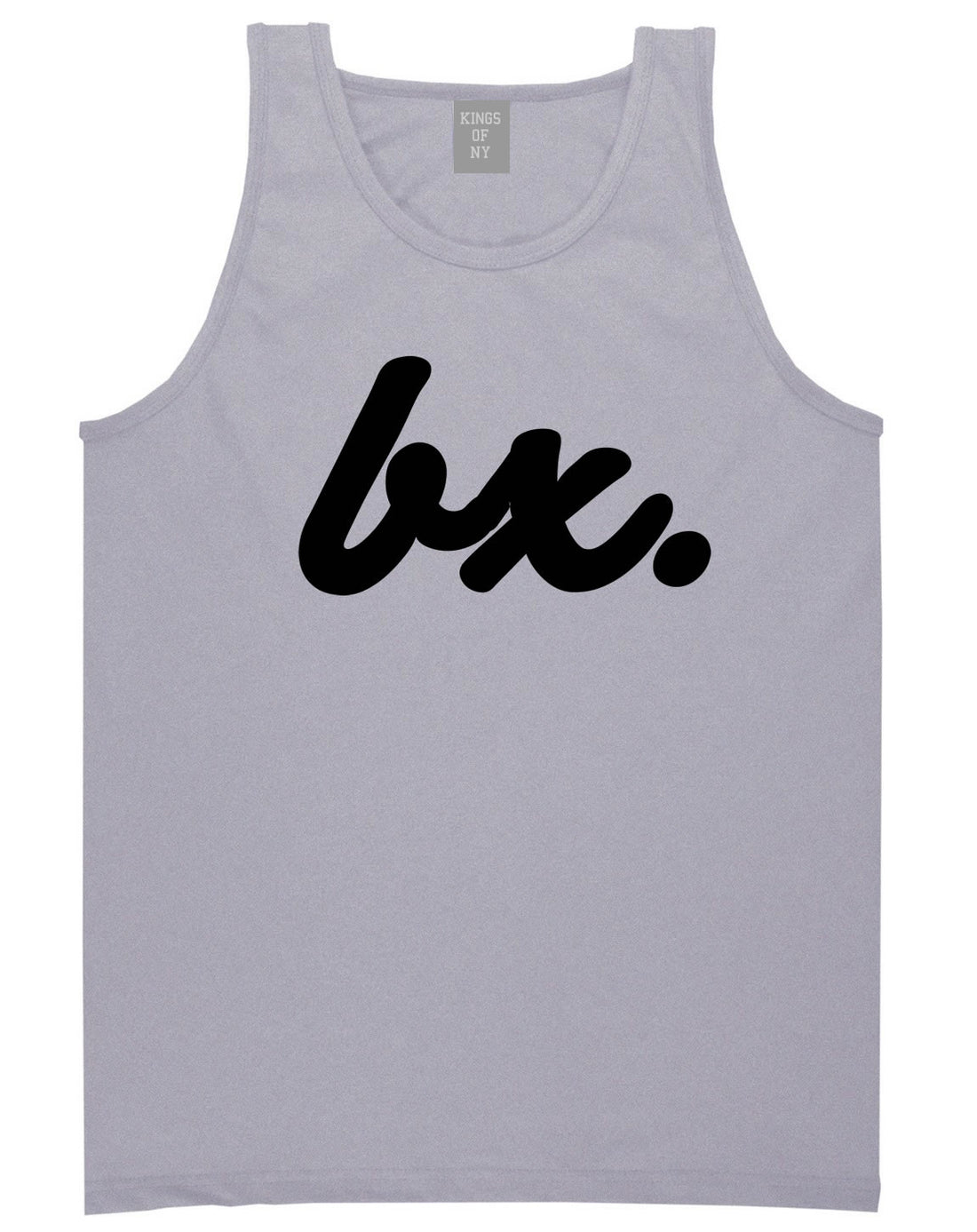 Bx The Bronx Script Tank Top in Grey By Kings Of NY
