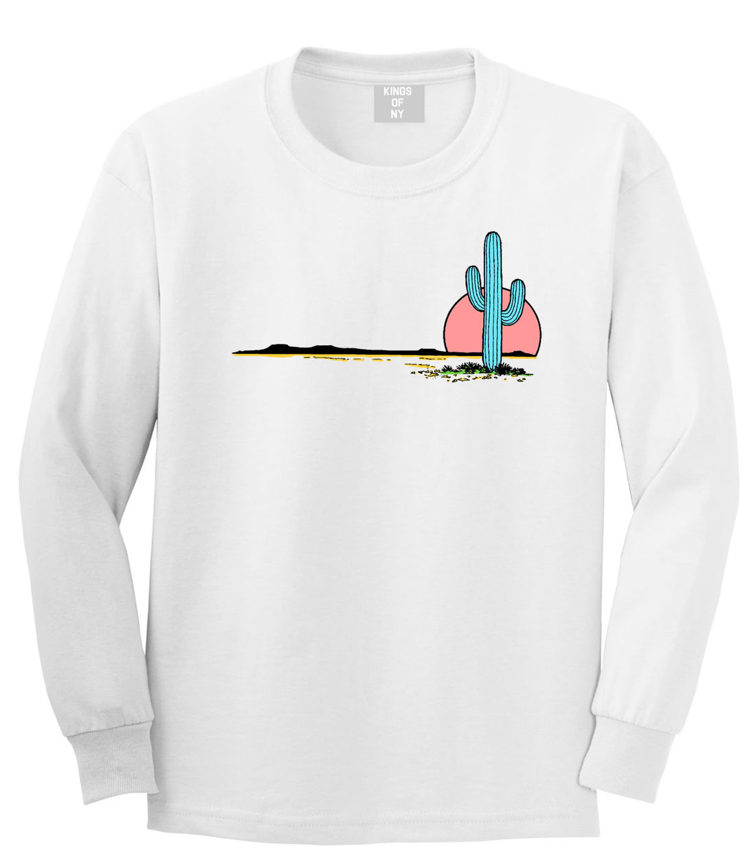 Cactus Sunrise Long Sleeve T-Shirt By Kings Of NY