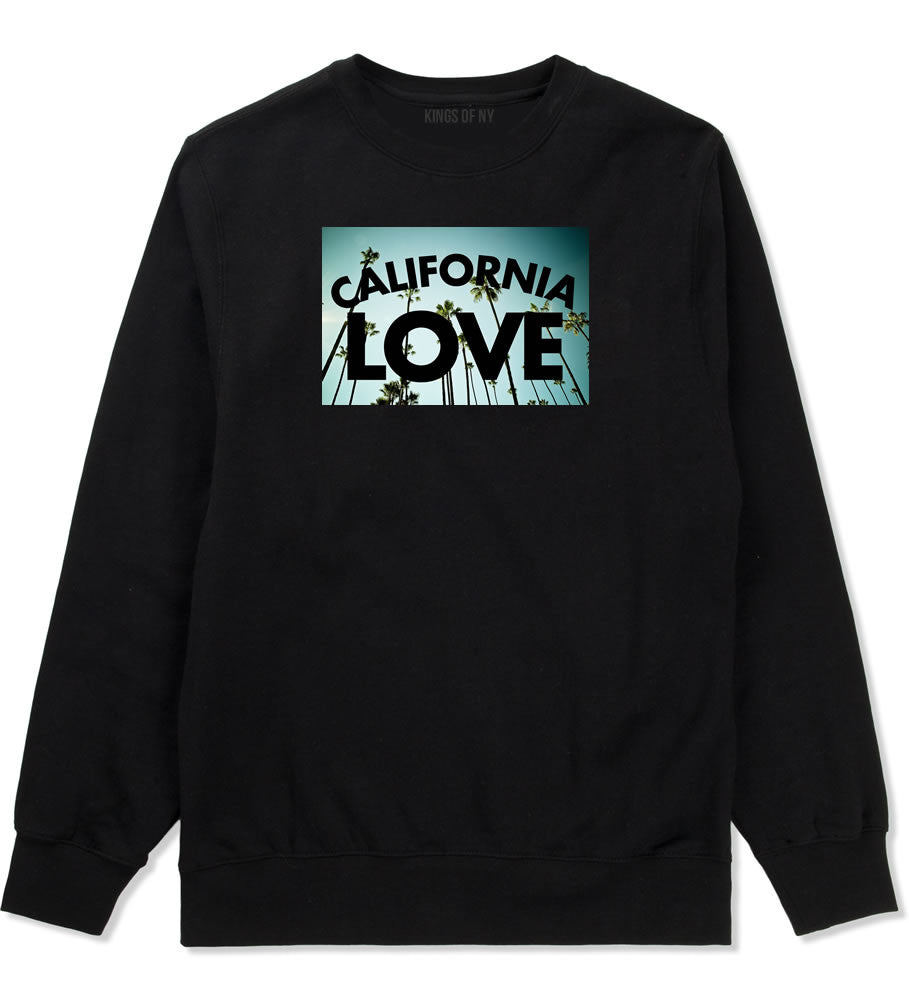 California Love Cali Palm Trees Crewneck Sweatshirt in Black By Kings Of NY