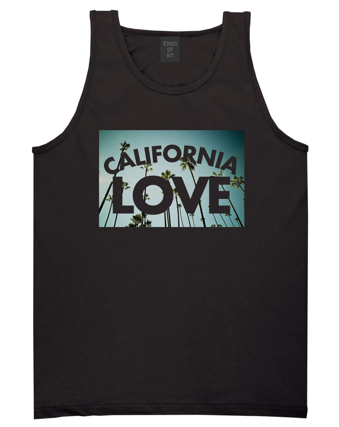 California Love Cali Palm Trees Tank Top in Black By Kings Of NY
