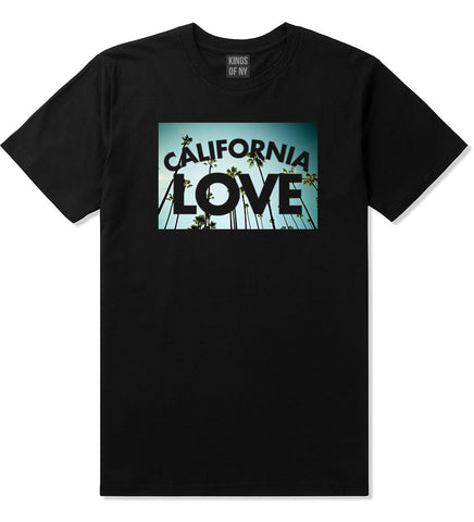 California Love Cali Palm Trees T-Shirt in Black By Kings Of NY