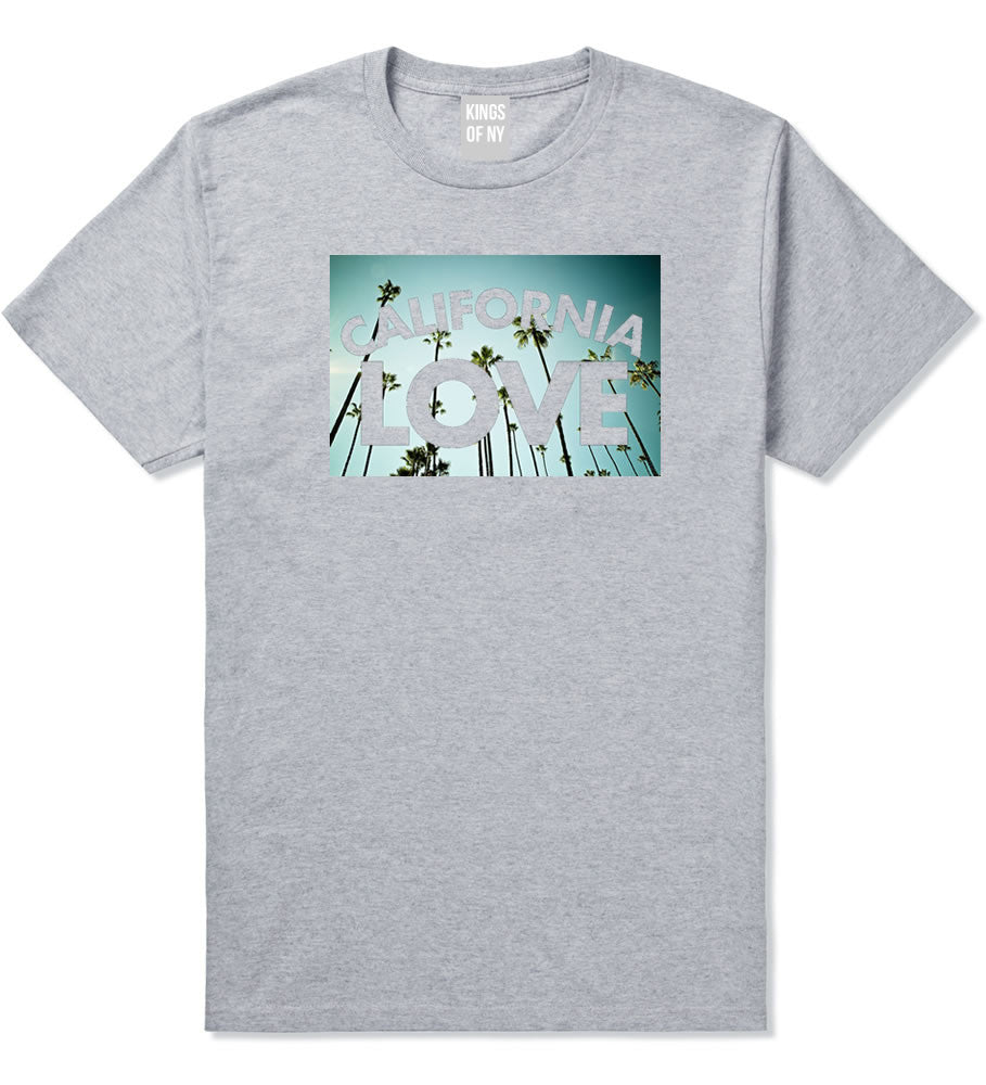 California Love Cali Palm Trees T-Shirt in Grey By Kings Of NY