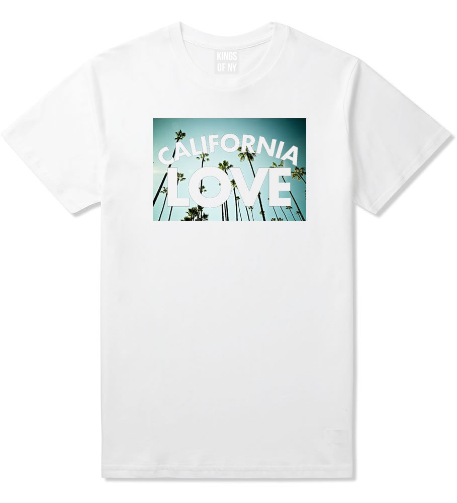 California Love Cali Palm Trees T-Shirt in White By Kings Of NY