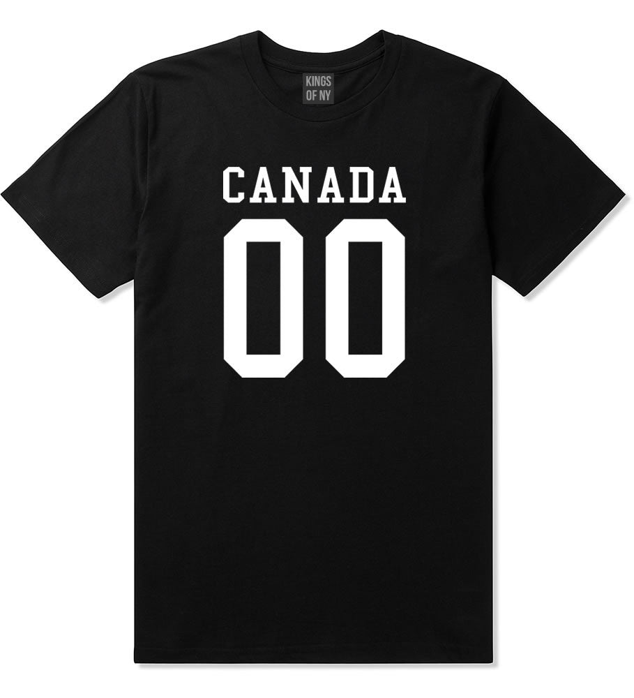 Canada Team 00 Jersey Boys Kids T-Shirt in Black By Kings Of NY