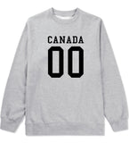 Canada Team 00 Jersey Boys Kids Crewneck Sweatshirt in Grey By Kings Of NY