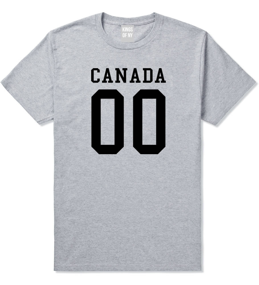 Canada Team 00 Jersey T-Shirt in Grey By Kings Of NY