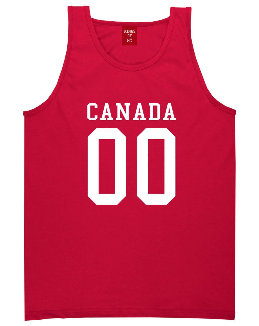 Canada Team 00 Jersey Tank Top in Red By Kings Of NY