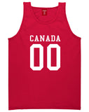Canada Team 00 Jersey Tank Top in Red By Kings Of NY