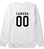 Canada Team 00 Jersey Boys Kids Crewneck Sweatshirt in White By Kings Of NY