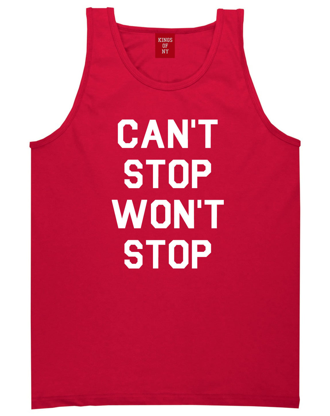  Kings Of NY Cant Stop Wont Stop Tank Top in Red