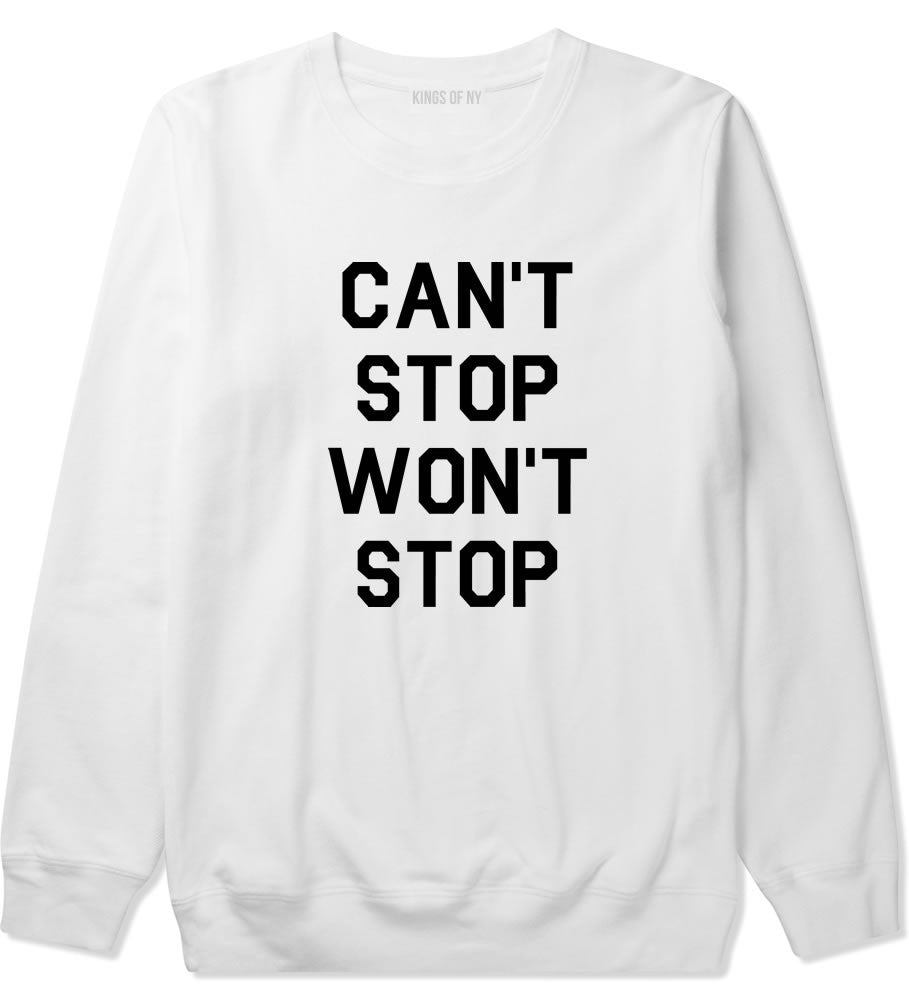  Kings Of NY Cant Stop Wont Stop Crewneck Sweatshirt in White
