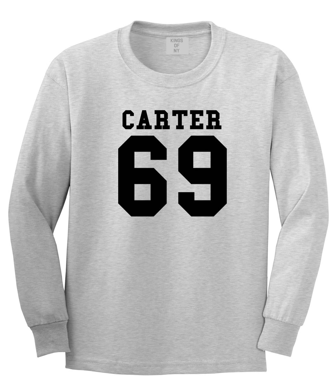  Carter 69 Team Long Sleeve T-Shirt in Grey by Kings Of NY