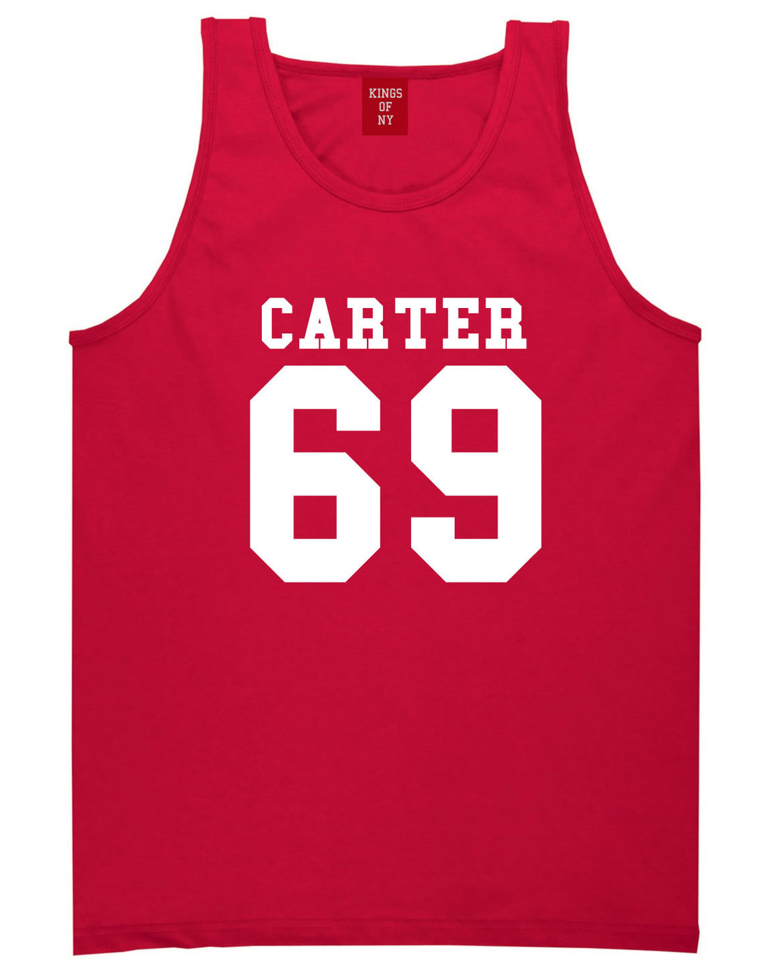  Carter 69 Team Tank Top in Red by Kings Of NY