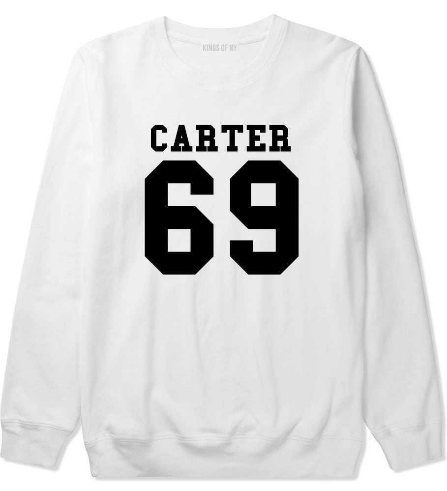  Carter 69 Team Crewneck Sweatshirt in White by Kings Of NY