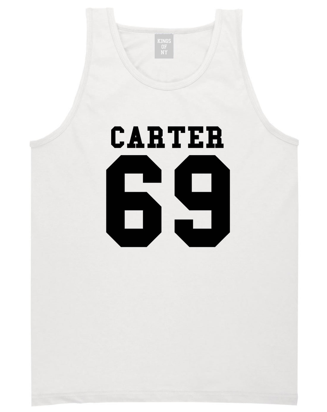  Carter 69 Team Tank Top in White by Kings Of NY