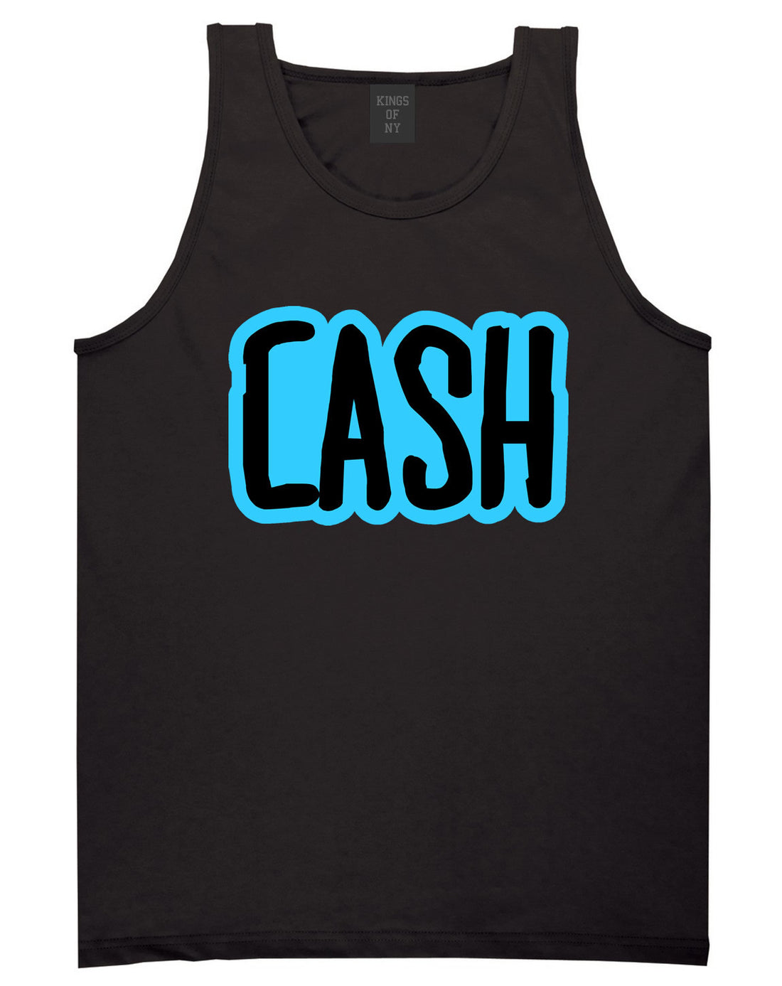 Cash Money Blue Lil Style Bird Wayne Man Tank Top In Black by Kings Of NY