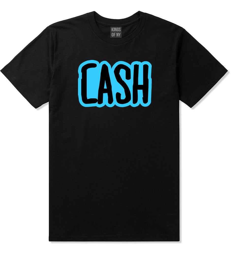 Cash Money Blue Lil Style Bird Wayne Man T-Shirt In Black by Kings Of NY