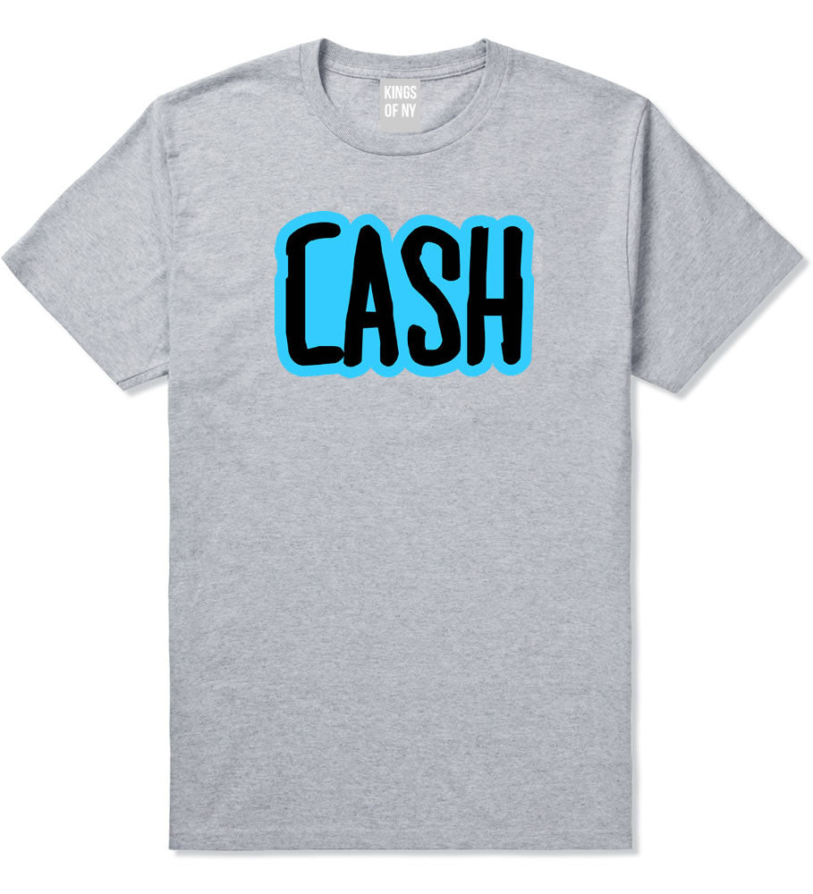 Cash Money Blue Lil Style Bird Wayne Man T-Shirt In Grey by Kings Of NY