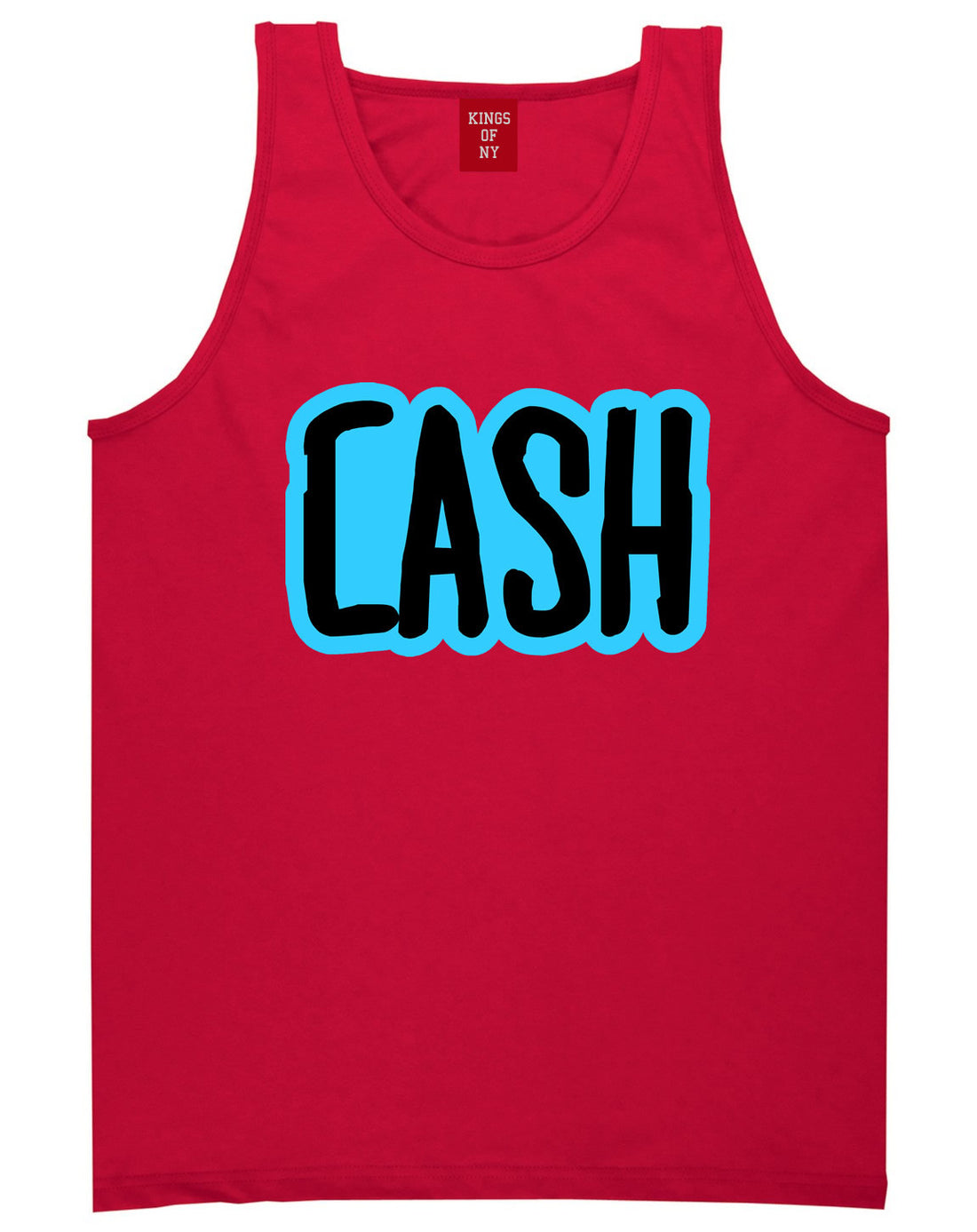 Cash Money Blue Lil Style Bird Wayne Man Tank Top In Red by Kings Of NY
