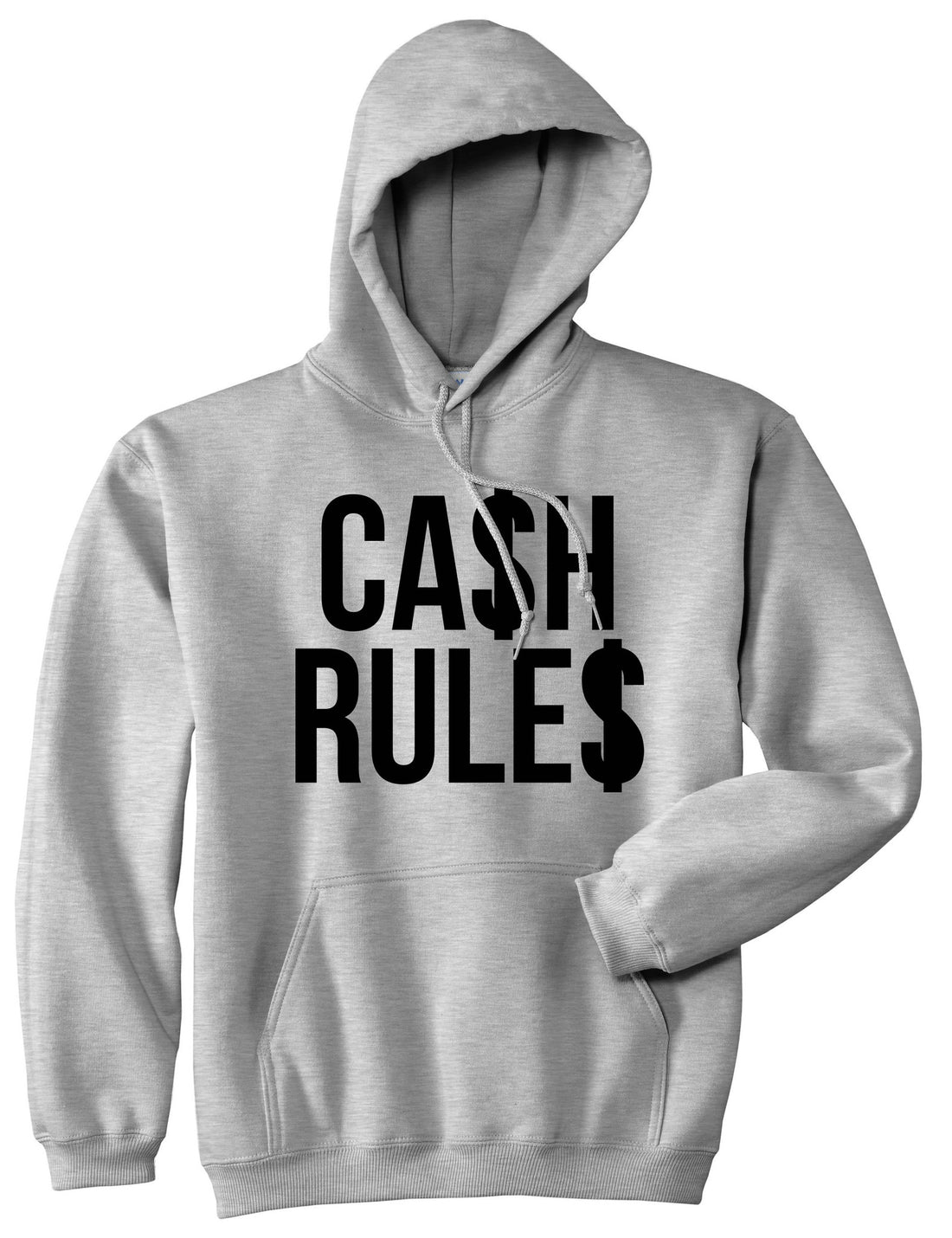Cash Rules Pullover Hoodie Hoody in Grey by Kings Of NY