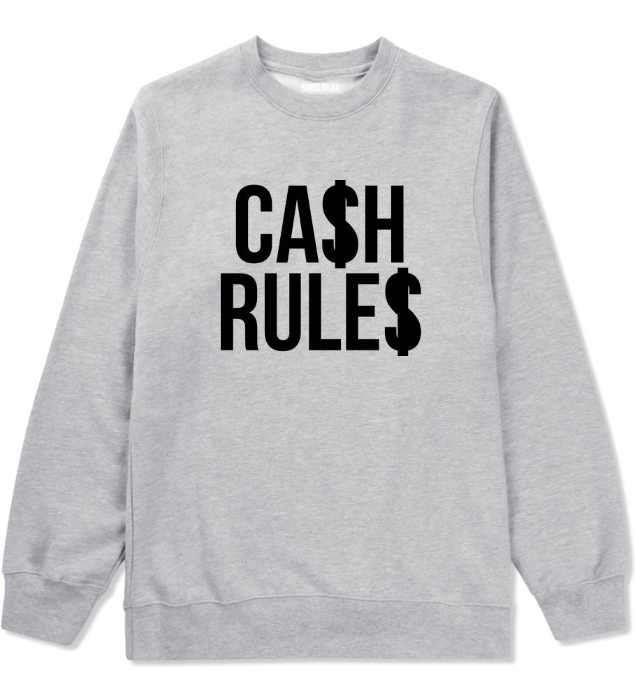 Cash Rules Crewneck Sweatshirt in Grey by Kings Of NY